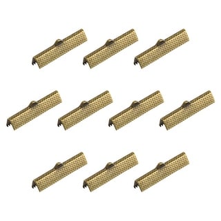 160Pcs Ribbon Crimp Clamp Ends 30mm Cord End Clasp for DIY Craft Bronze ...