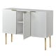 preview thumbnail 21 of 34, Lifestorey Valen Channel Front Sideboard/Buffet with Adjustable Shelves
