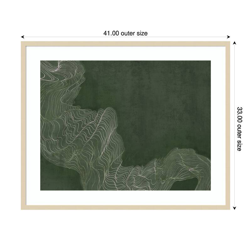 Mosslight by PI Studio Wood Framed Wall Art Print - 41 x 33 in - Brown