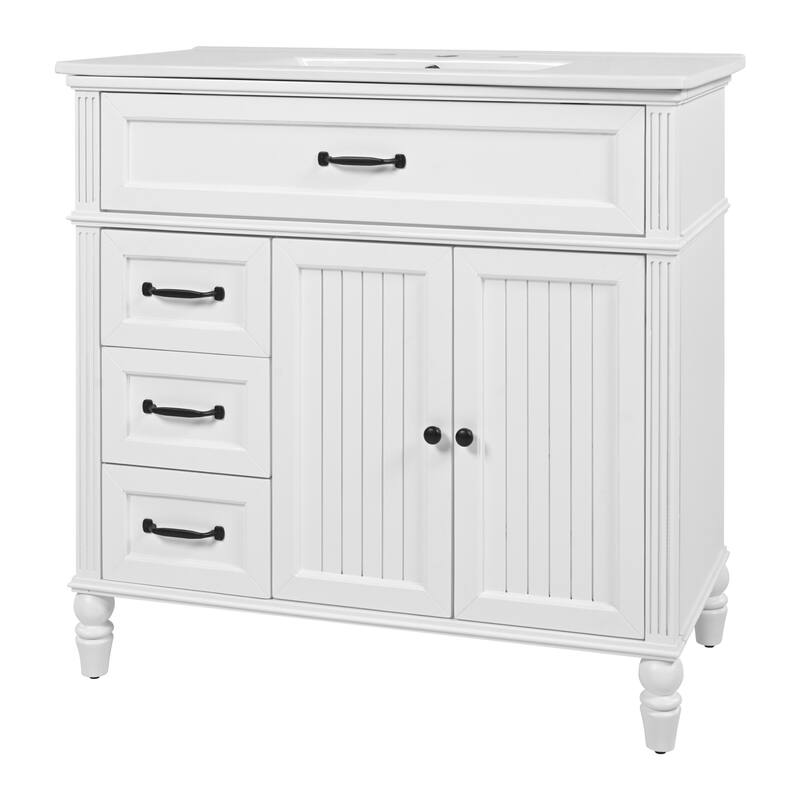 36" Bathroom Vanity with Soft-Close Doors and Soft-Close Drawers