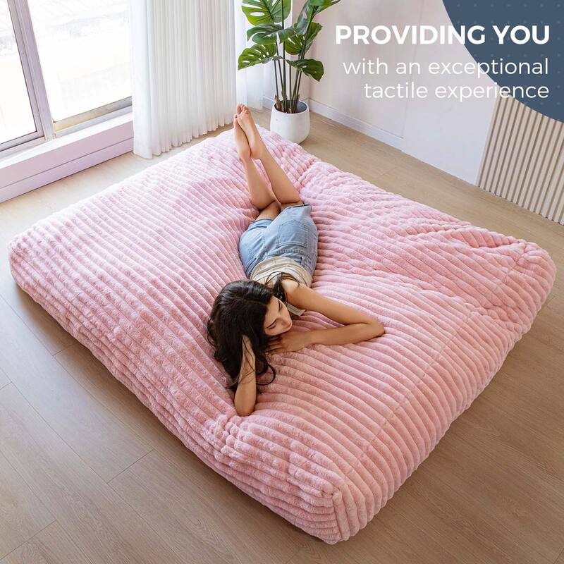 Thick striped Convertible bean bag bed
