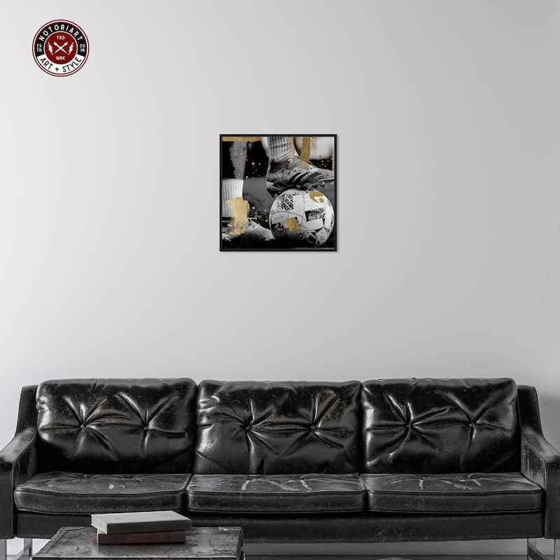Notoriart Soccer Cleats Framed Soccer 1 Piece Canvas Wall Art