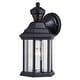 preview thumbnail 1 of 9, Vaxcel Lighting T0730 Auburn 12" Tall Outdoor Wall Sconce with Clear Textured Black