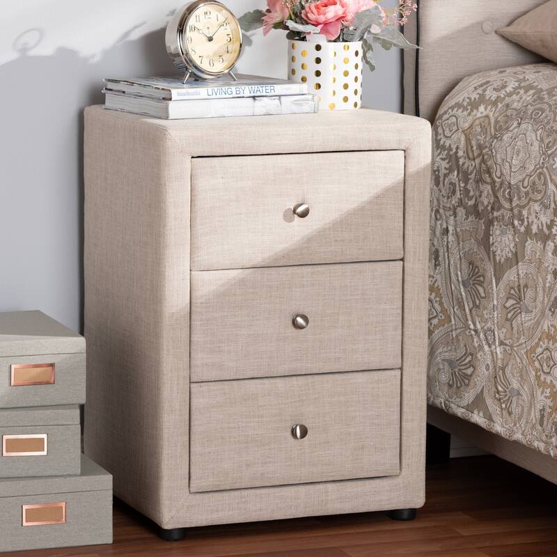 Grey Wood 1-Drawer Nightstand with Open Shelf - Compact Modern Bedside Storage Table