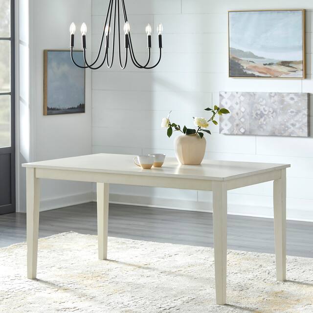 Simple Living Olin Modern Farmhouse Dining Table - Antique White