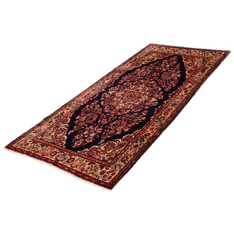 ECARPETGALLERY Hand-knotted Anadol Navy Wool Rug - 4'8 x 10'5