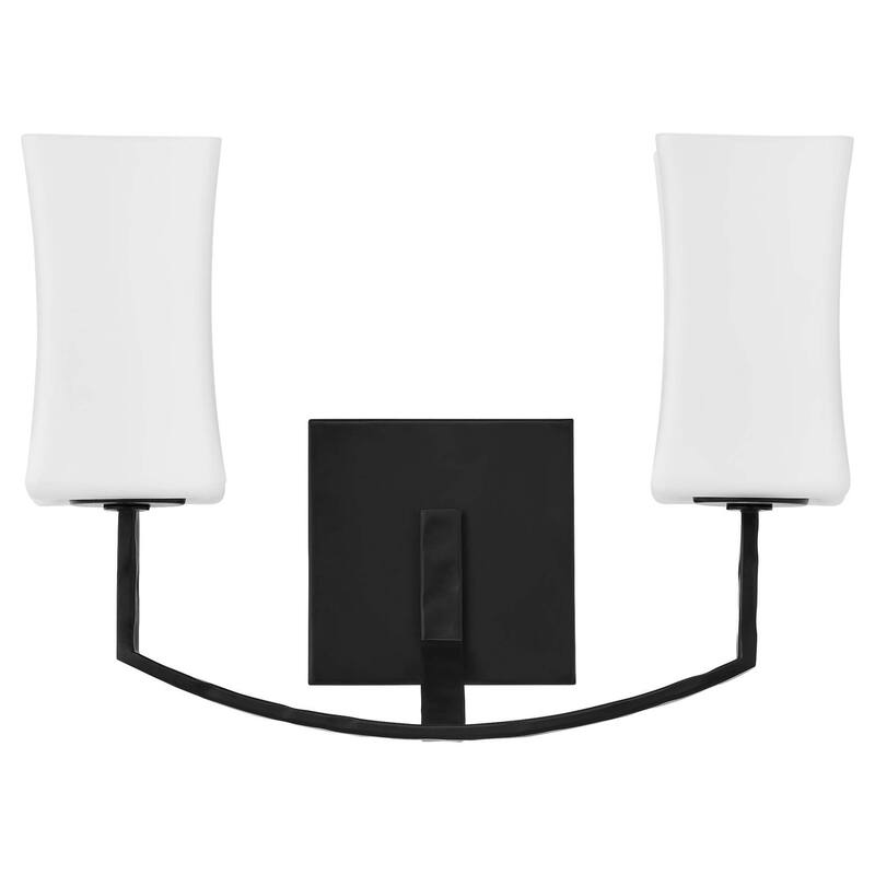 Quorum International 581-2 Providence 2 Light 11, 15" Tall Bathroom - Matte Black