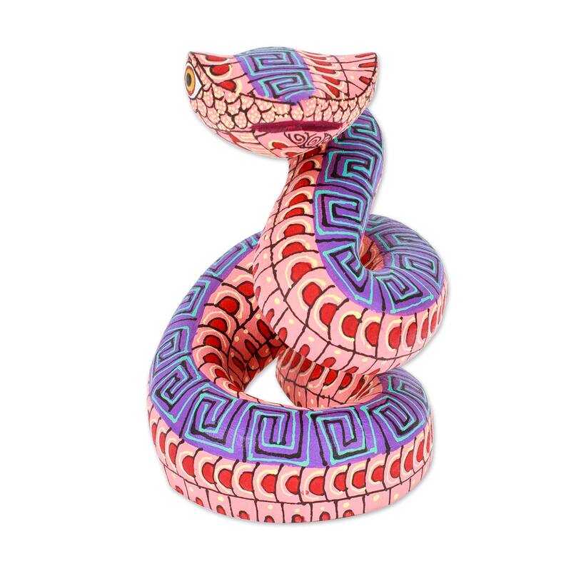 Novica Handmade Melon Hiss Wood Alebrije Figurine
