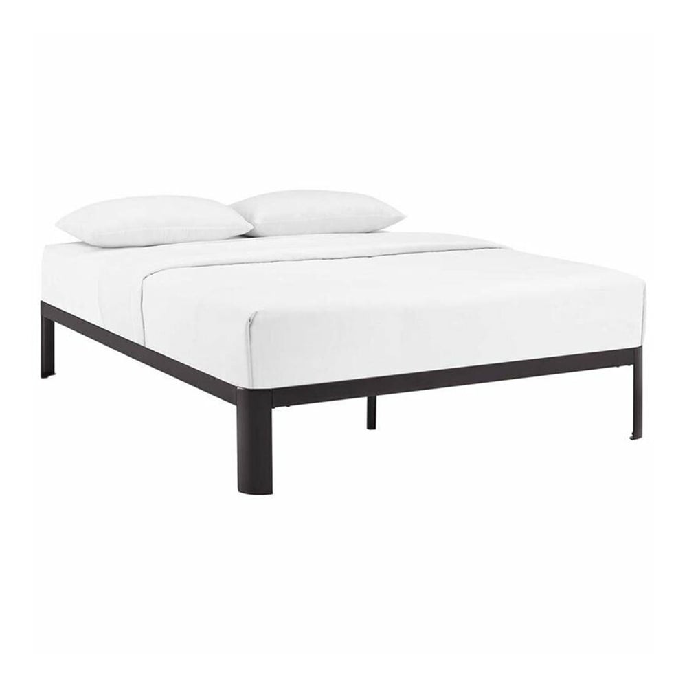 Full Size Steel Modern Platform Bed Brown - Bed Bath & Beyond - 37426072