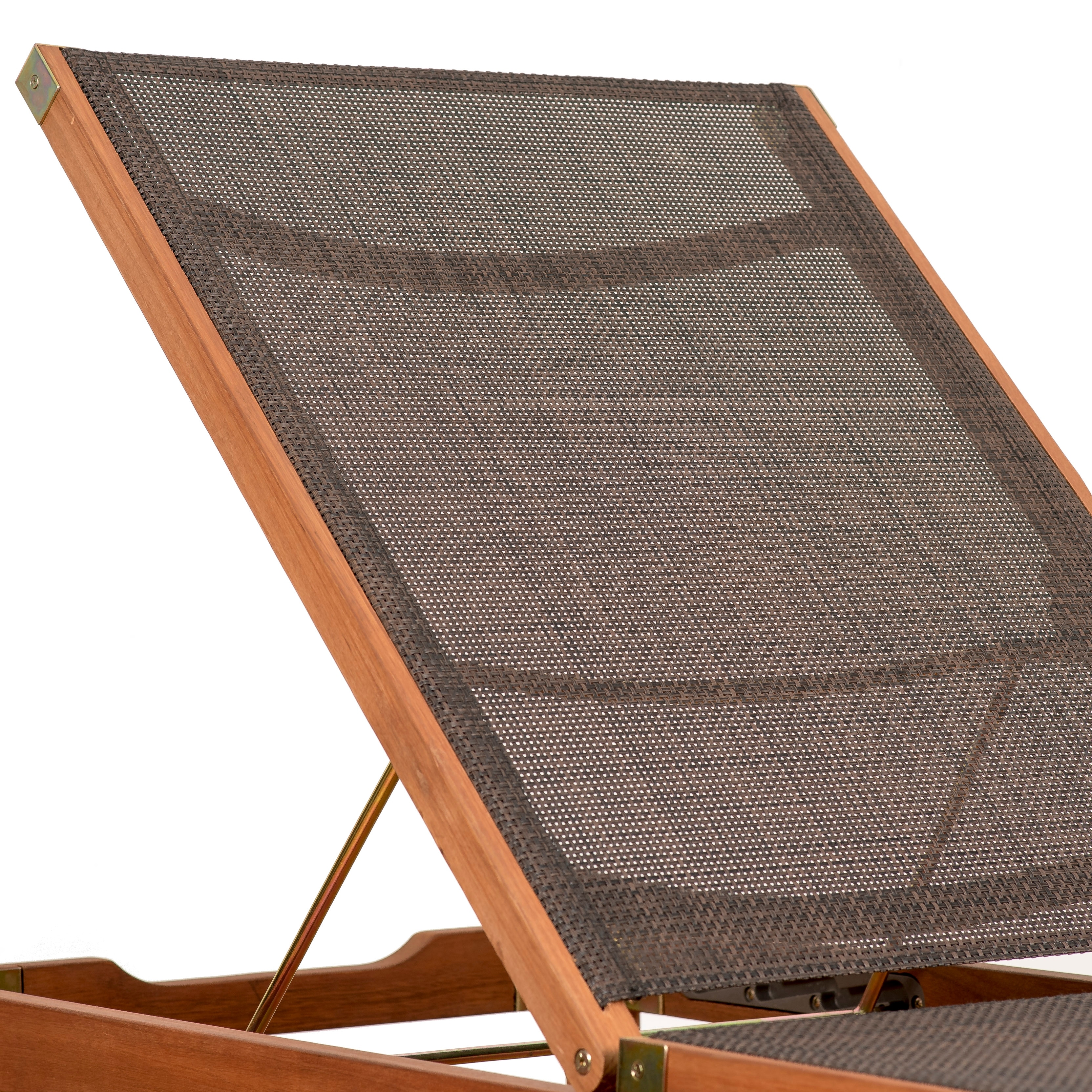 Amazonia Outdoor Patio Wooden Chaise Lounger – Single Piece Sunbed-image