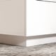 preview thumbnail 16 of 18, Storage Masterpiece Contemporary White Coffee Table Colorful LED Edge - 55.1"W