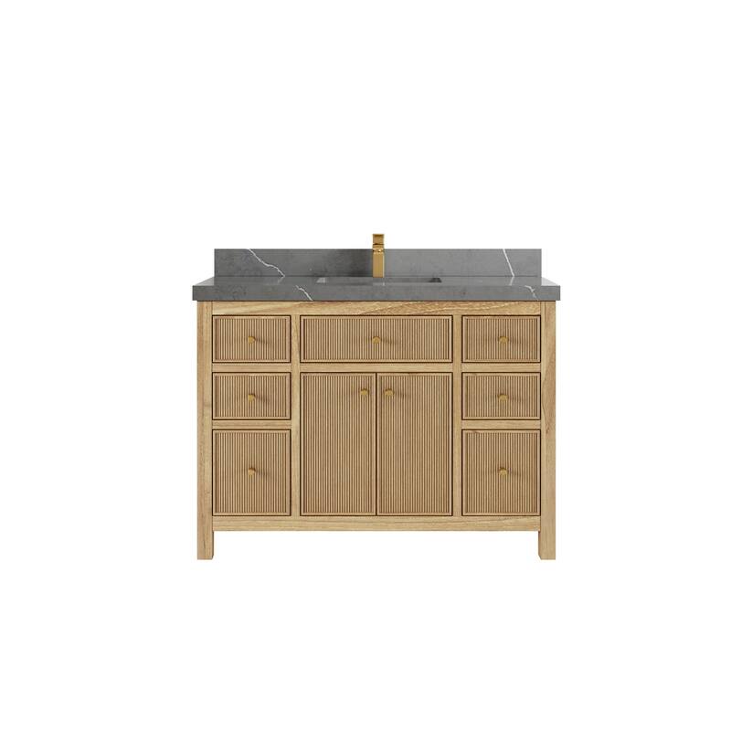 Willow Collections 48 in. W x 22 in. D Sonoma Teak Single Sink Bathroom Vanity with Countertop