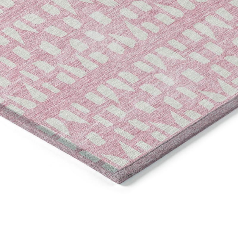 Machine Washable Indoor/ Outdoor Contemporary Imprints Chantille Rug
