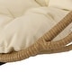 preview thumbnail 7 of 16, Christopher Knight Home - Sansa Outdoor/Indoor Wicker Hanging Basket Hammock Chair with Iron Stand & Water-Resistant Cushions