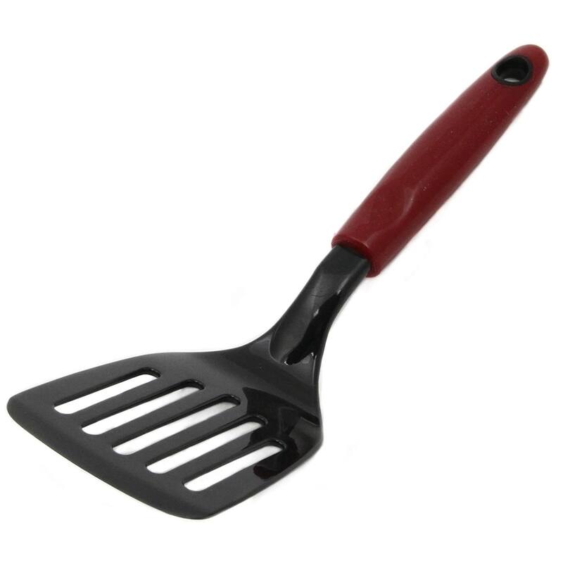 Chef Craft 11" Select Nylon Short Slotted Turner Spatula - Red - 1 Pack
