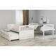 Contemporary Casual Style Twin over Twin Wood Bunk Bed with Trundle and Drawers, with High-quality Solid Wood for Bedroom