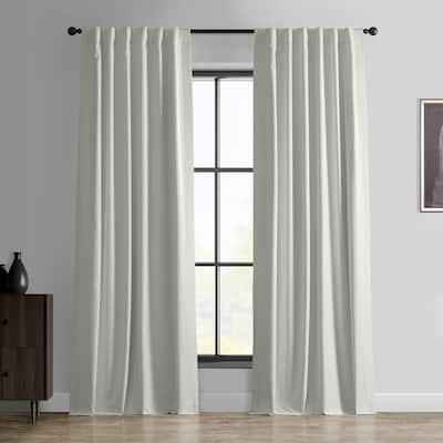 Exclusive Fabrics Essential Polyester Solid Blackout Curtains - Thermal Insulated Window Curtains Rod Pocket (Single Panel)