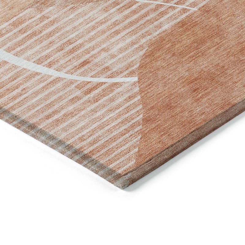 Machine Washable Indoor/ Outdoor Chantille Abstract Modern Rug