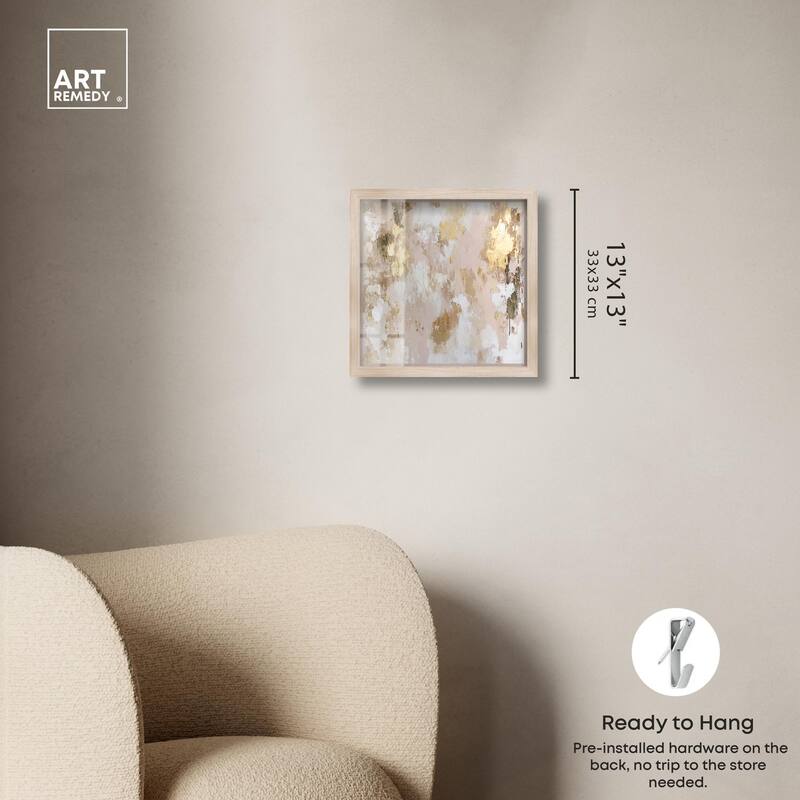 Golden Glimmer Gesture I Shadowbox by Art Remedy