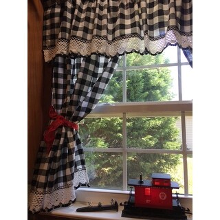 Classic Buffalo Check Kitchen Black And White Cotton Tiers