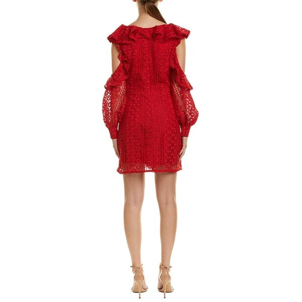 french connection red lace dress