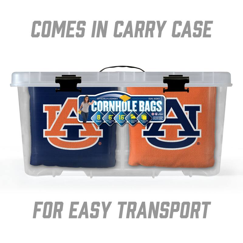 Auburn Tigers NCAA Dual Sided Pro Stop & Slide Cornhole Bags