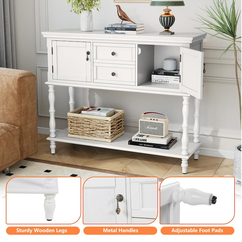 Farmhouse Wood Console Table