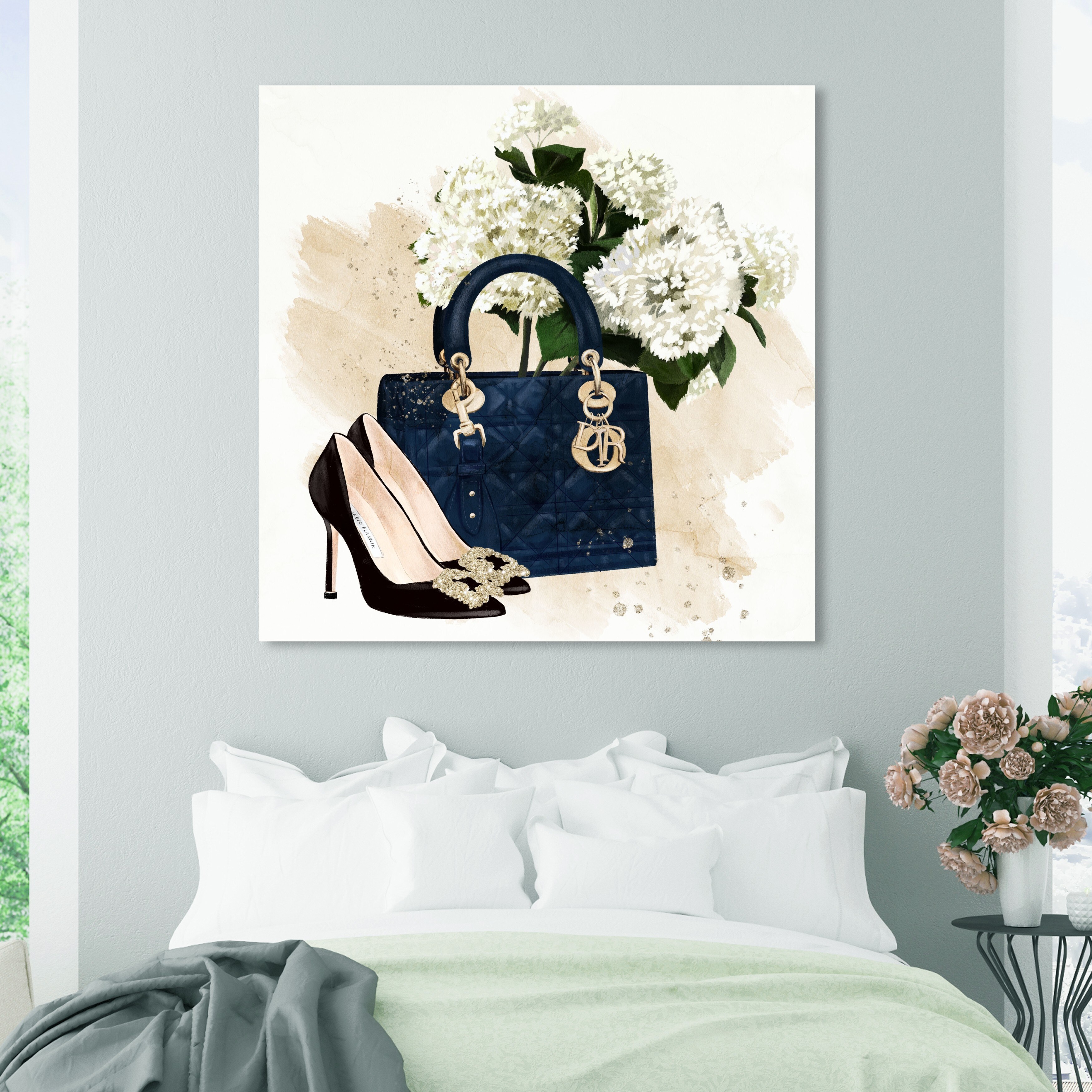 Oliver Gal Blue Love Accessories Fashion and Glam Wall Art Canvas Print Handbags Black White Bed Bath Beyond 32479954
