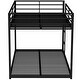 preview thumbnail 10 of 56, Full over Full Metal Low Bunk Bed with Ladder