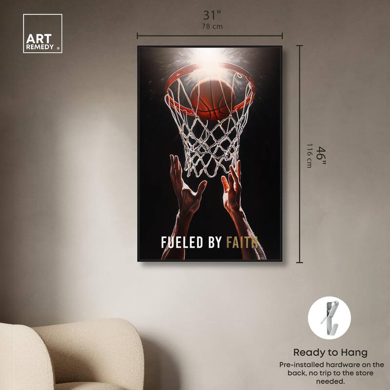 Fueled by Faith Basketball Canvas by Art Remedy