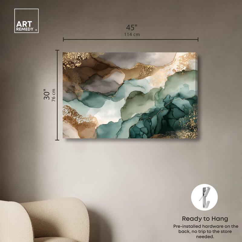 Golden Estuary I Canvas by Art Remedy, Gallery Wrapped