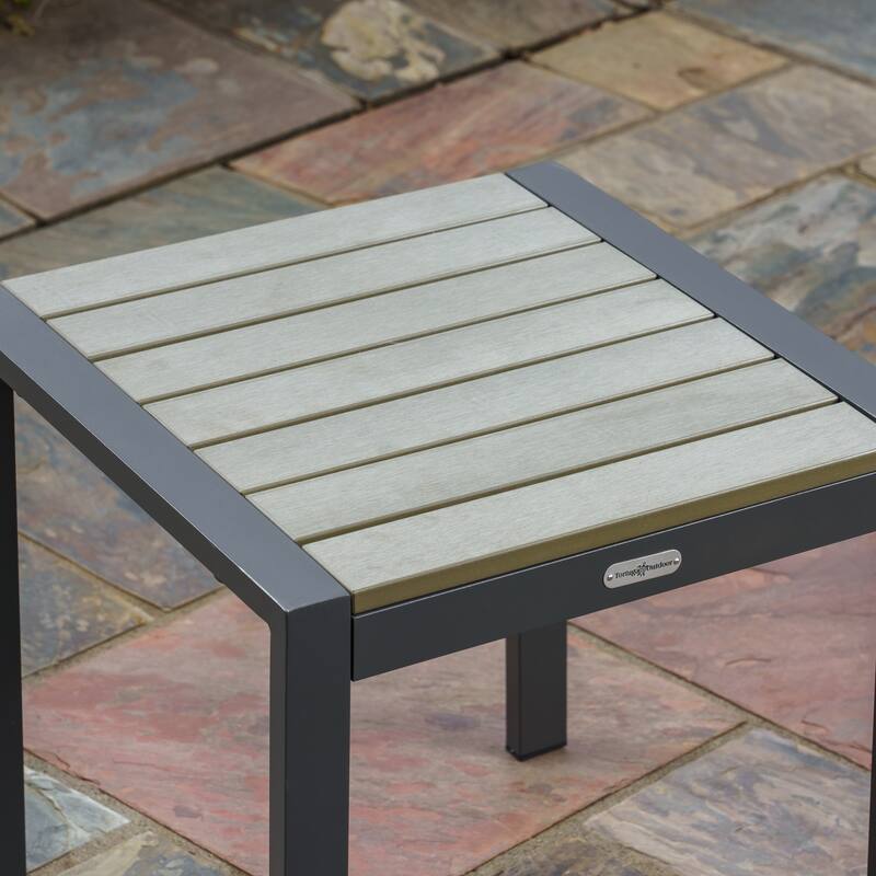 Lakeview Aluminum Outdoor Side Table - 17.75" x 17.75" x 17.75"
