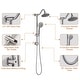 preview thumbnail 5 of 23, Wall Mounted Shower Faucet With Handheld Shower 6 Inch Rain Shower Head Combo Set Shower System With Slide Bar, NO VALVE