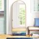 Arched Metal Mirror Full-length Floor Mirror with Bracket - Gold - 71x24
