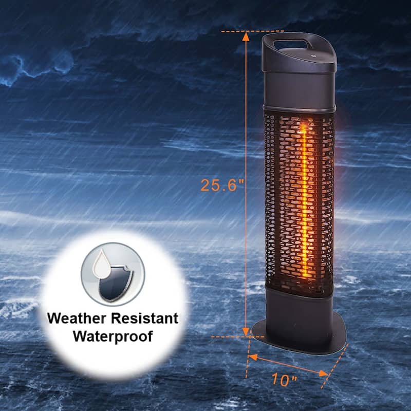 1000W Portable Halogen Indoor and Outdoor Patio Heater-Tip over protection