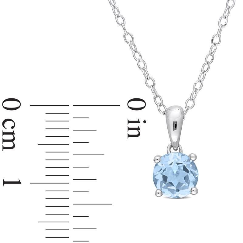 Miadora Birthstone Gemstone Heart Design Solitaire Necklace Sterling Silver