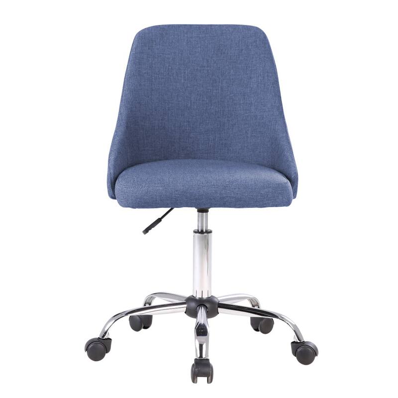 Porthos Home Roache Fabric Upholstered Office Chair with Chrome Base