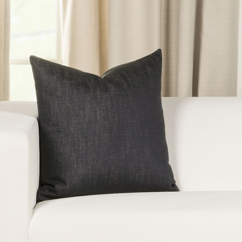 Siscovers Overall Denim-Style Throw Pillow - 26 x 26 - Overall Dark Indigo