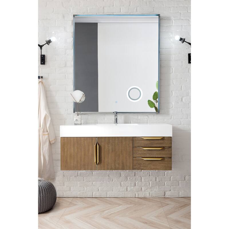 James Martin Vanities 983-V48-W-G-GW Columbia 48" Wall Mounted Single