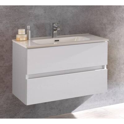Kora 32" Wall-Mount Bathroom Vanity - Base Only