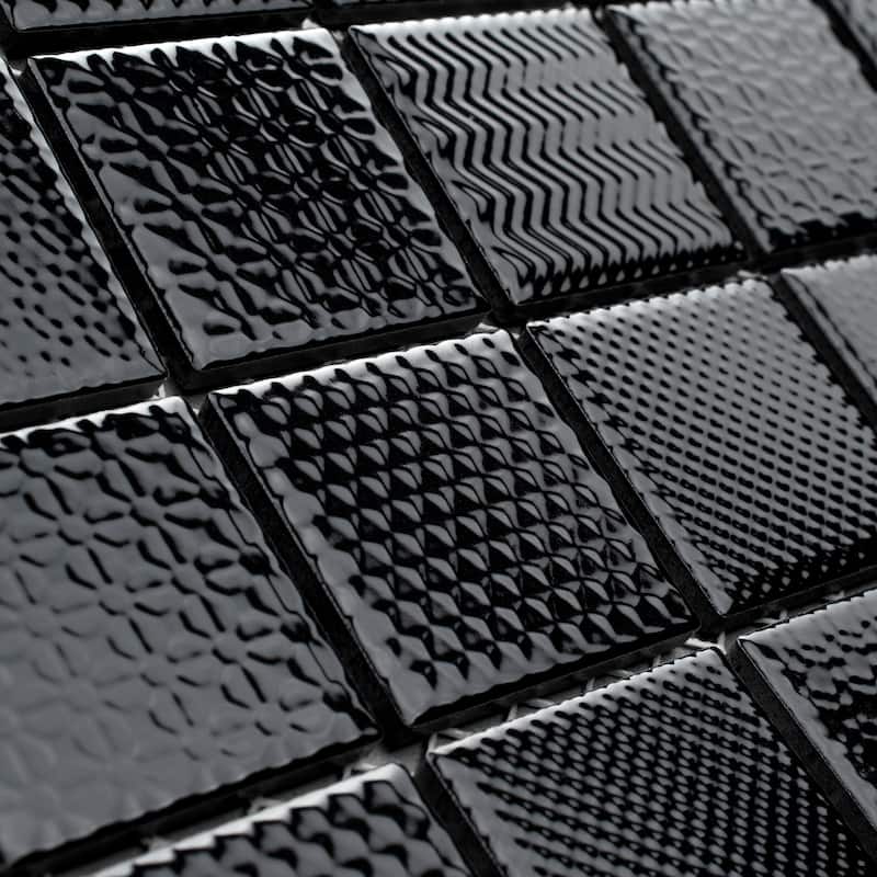 Merola Tile Celadon Graphite 11-5/8" x 11-5/8" Porcelain Mosaic Floor and Wall Tile