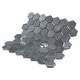 preview thumbnail 12 of 10, Merola Tile Crag Hexagon Black 11.13" x 11.13" Slate Mosaic Tile