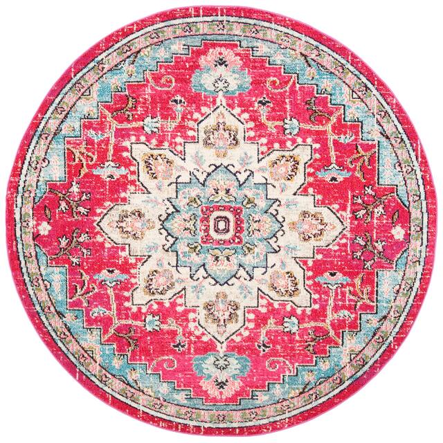 SAFAVIEH Madison Diederike Boho Medallion Distressed Rug