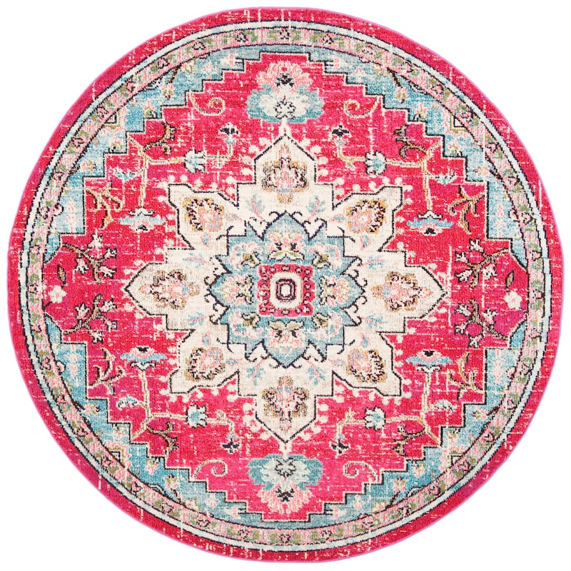 SAFAVIEH Madison Diederike Boho Medallion Distressed Rug