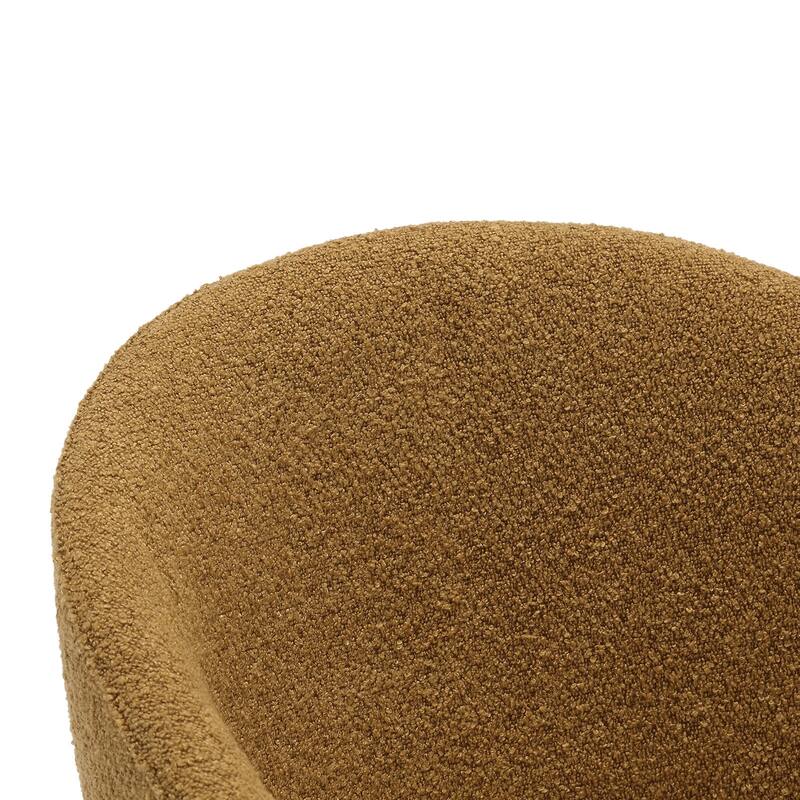 Modern Fabric Upholstered Dining Chairs, Boucle Arm Side Chair - 30" H x 22.2" W x 21.7" D