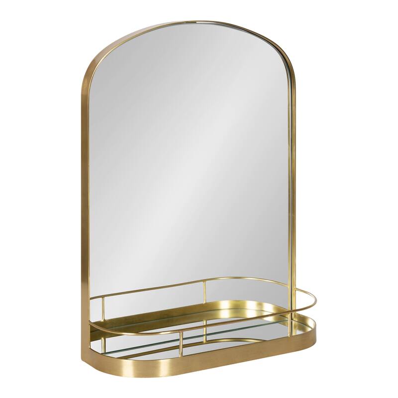 Kate and Laurel Peyson Framed Arch Mirror with Shelf