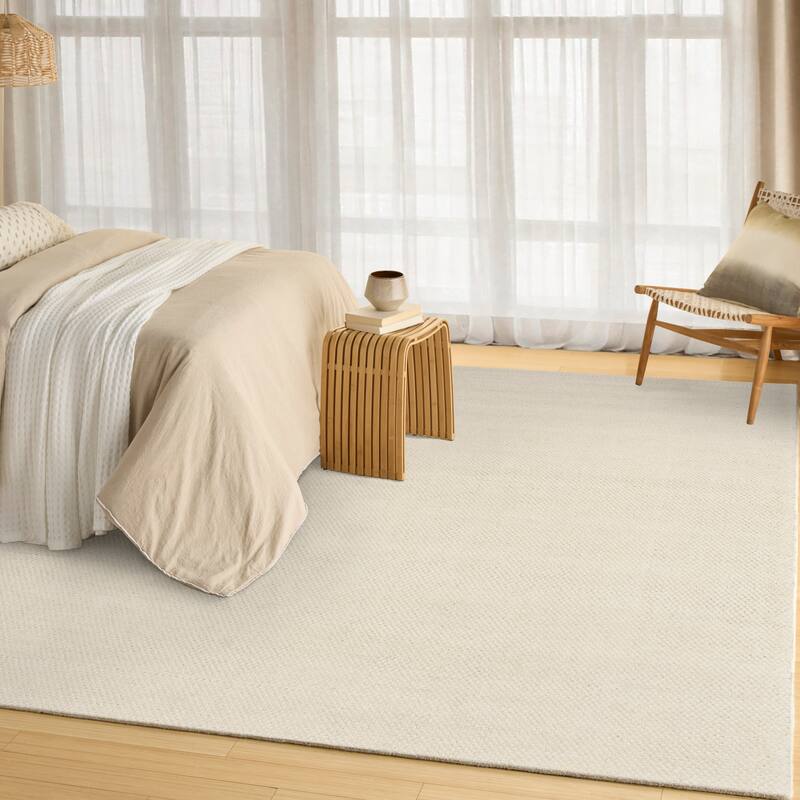 DKNY Pure Rows Handwoven Farmhouse Wool Indoor Rug