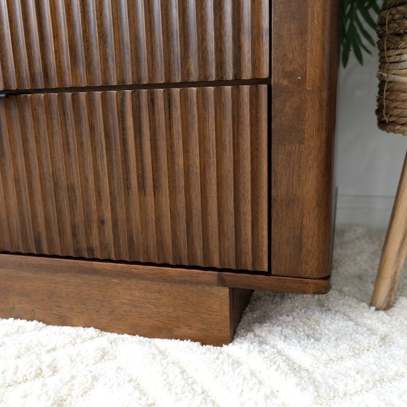 Canel Mid Century Modern Walnut Dresser with 6 Drawers