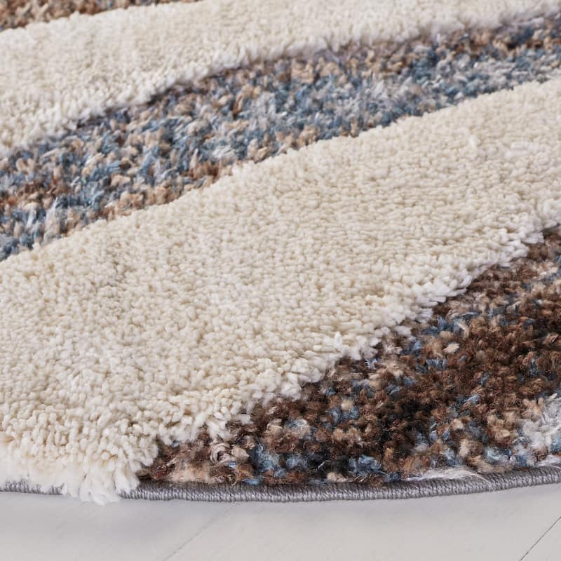 SAFAVIEH Hi-Lo Shag Leesa Modern 1.6-inch Thick Rug