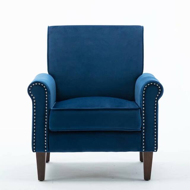 Morden Fort Velvet Upholstered Armchair, Bedroom Accent Chair, for Living Room Bedroom Club Office
